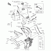 Схема вузла: Паливний бак для Kawasaki ZX1000 Ninja 1000 ABS