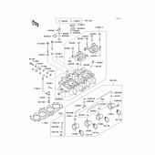 Схема узла: Cylinder head(1/2) для Kawasaki ZX600 Ninja ZX-6