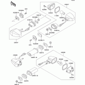 Схема узла: Поворотники для Kawasaki EX500 EX500