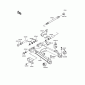 Схема вузла: Задній важіль (Маятник) для Kawasaki ZX900 GPZ900R