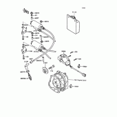 Схема узла: Катушка зажигания для Kawasaki ZX400 Z400FII