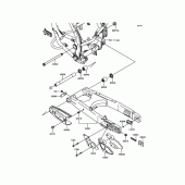 Схема узла: Задний рычаг (Маятник) для Kawasaki KLX140 KLX140L