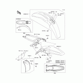 Схема узла: Крыло для Kawasaki KX250/ KX252 KX250F