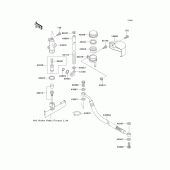 Схема узла: Задний тормозной цилиндр для Kawasaki VN1500 Vulcan 1500 Classic