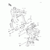 Схема узла: Крепление двигателя для Kawasaki EX400 Ninja 400R