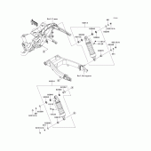 Схема узла: Подвеска/задний амортизатор для Kawasaki VN1700 Vulcan 1700 Nomad