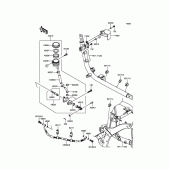 Схема вузла: Задній гальмівний циліндр Kawasaki VN900 Vulcan 900 Classic LT