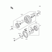 Схема вузла: Заднє колесо & Привідний ланцюг для Kawasaki VN400 Vulcan Drifter