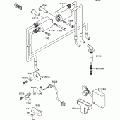 Схема узла: Катушка зажигания для Kawasaki ZX1100 ZZ-R1100