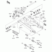 Схема вузла: Задній важіль (Маятник) для Kawasaki EX650 Ninja 650 ABS