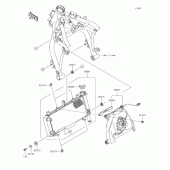 Схема вузла: Радіатор для Kawasaki EX650 Ninja 650 ABS