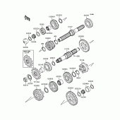 Схема узла: Трансмиссия для Kawasaki ZR1200 ZRX1200S