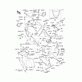 Схема узла: Облицовочные элементы для Kawasaki ZX1200 Ninja ZX-12R