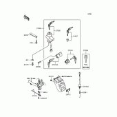 Схема вузла: Замок запалювання для Kawasaki KLE500