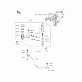 Схема узла: Задний тормозной цилиндр для Kawasaki ZR800 Z800