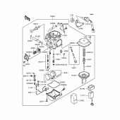 Схема вузла: Карбюратор для Kawasaki BJ250 Estrella Custom