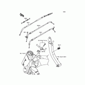 Схема вузла: Троси для Kawasaki ZR1000 Z1000 ABS