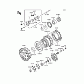 Схема узла: Сцепление для Kawasaki ZR1100 Zephyr 1100RS
