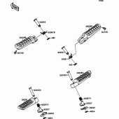 Схема узла: Подножки для Kawasaki ZX750 ZXR750