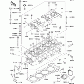 Схема узла: Головка цилиндра для Kawasaki ZX750 Ninja ZX-7RR