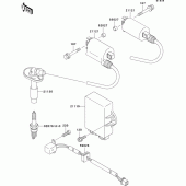 Схема вузла: Система запалювання для Kawasaki EL250 Eliminator 252
