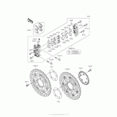 Схема узла: Передний тормоз для Kawasaki ZX1400 Ninja ZX-14R ABS