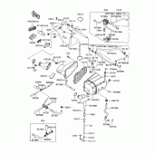 Схема узла: Воздушный фильтр(1/4) для Kawasaki ZX1100 Ninja ZX-11
