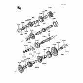 Схема вузла: Трансмісія для Kawasaki ZG1200 Voyager XII