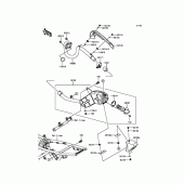 Схема вузла: Вихлопна система для Kawasaki KLX140 KLX140
