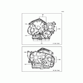 Схема вузла: Болти картера двигуна для Kawasaki VN900 Vulcan 900 Classic LT