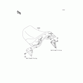 Схема вузла: Сидіння для Kawasaki VN800 Vulcan 800 Drifter