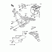 Схема узла: Крепление двигателя для Kawasaki KMX50 KSR-I