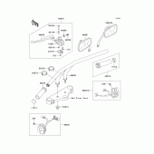 Схема вузла: Кермо & Пульт управління кермовим для Kawasaki VN250 Eliminator 250V