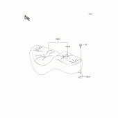 Схема вузла: Сидіння для Kawasaki VN800 Vulcan 800