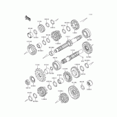 Схема узла: Трансмиссия для Kawasaki KLE500