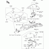 Схема узла: Сиденье для Kawasaki ZX600 Ninja ZX-6R