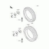 Схема вузла: Колеса (Шини) для Kawasaki ZR250 Balius-II