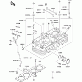 Схема узла: Головка цилиндра для Kawasaki ZR1100 Zephyr 1100RS