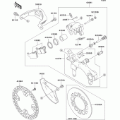 Схема узла: Задний тормоз для Kawasaki KX250/ KX252 KX250