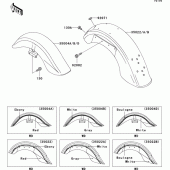 Схема узла: Крыло для Kawasaki VN1500 VN1500 Classic