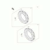 Схема узла: Шины для Kawasaki KL110 KSR PRO