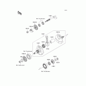 Схема узла: Коленчатый вал для Kawasaki KX450 KX450F