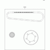 Схема вузла: Chain kit для Kawasaki EN500 Vulcan 500 LTD