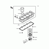 Схема узла: Цилиндр & Поршень для Kawasaki ZX400 ZXR400R