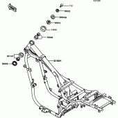 Схема узла: Рама для Kawasaki EN500 Vulcan 500
