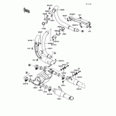 Схема вузла: Вихлопна система для Kawasaki VN750 Vulcan 750