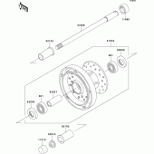 Схема узла: Ступица переднего колеса для Kawasaki VN900 VN900 Classic
