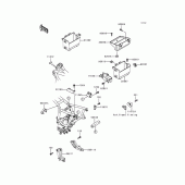 Схема вузла: Ящик акумуляторної батареї для Kawasaki ZG1000 Concours
