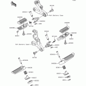 Схема узла: Подножки для Kawasaki ZX900 Ninja ZX-9R