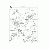 Схема вузла: Карбюратор(1/3) для Kawasaki EL250 Eliminator 250